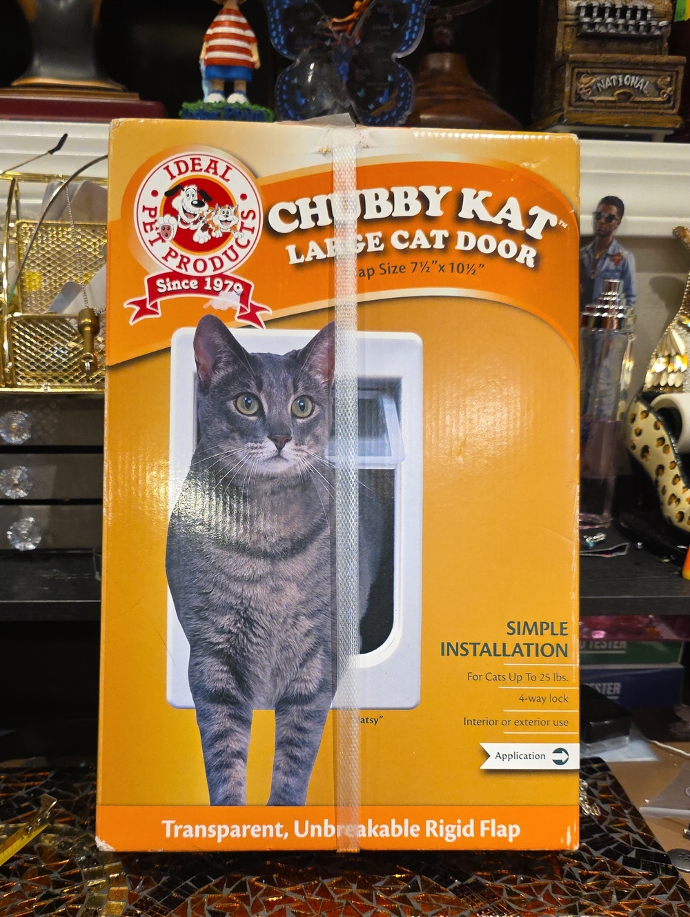 Chubby Kat Large Cat Door - Orange